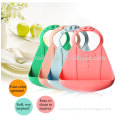 Wholesales washable silicone baby care kids feeding bib